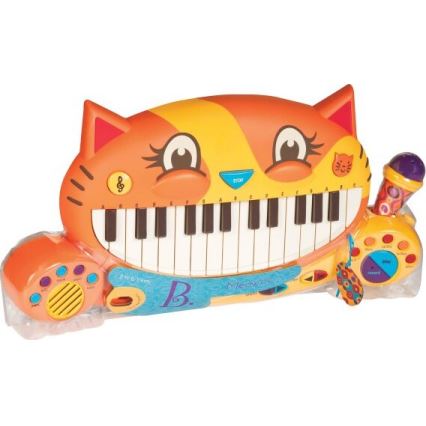 B-Toys - Bērnu klavieres ar mikrofonu Cat 4xAA