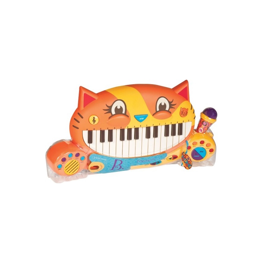 B-Toys - Bērnu klavieres ar mikrofonu Cat 4xAA