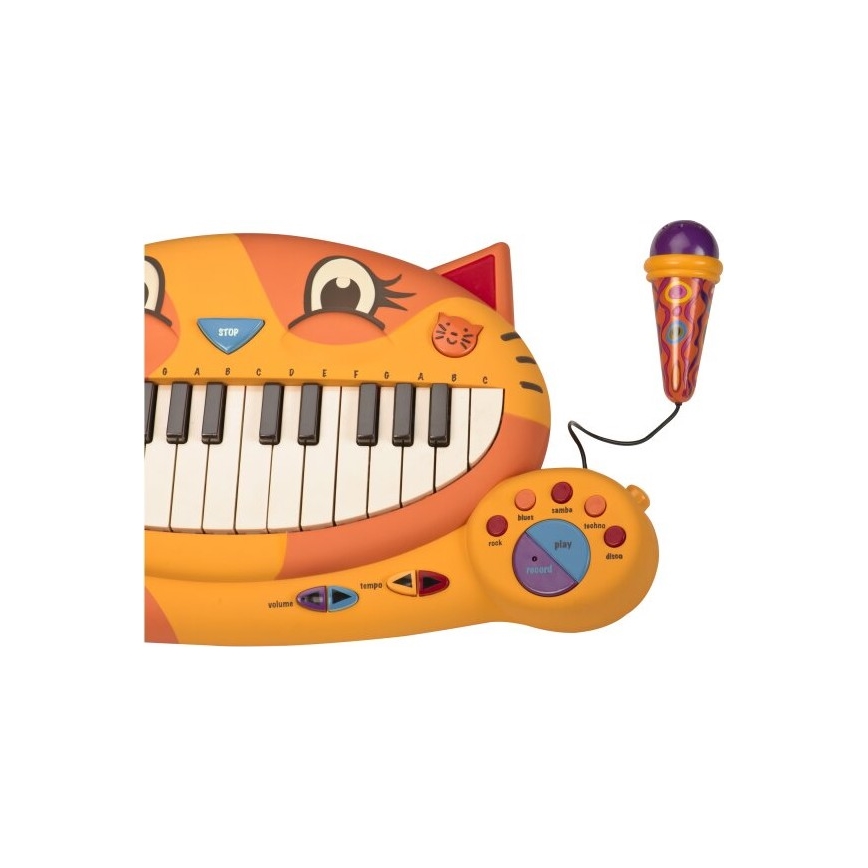 B-Toys - Bērnu klavieres ar mikrofonu Cat 4xAA