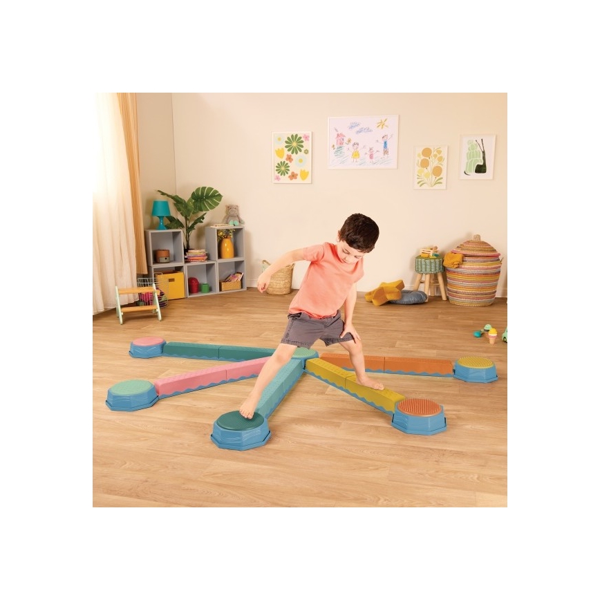 B-Toys - Bērnu līdzsvara akmeņi BALANCE & HOP 6 gab.
