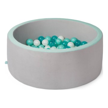 B-Toys - Bumbiņu baiseins bērniem d. 89 cm pelēka/tirkīza