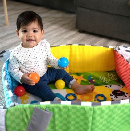 Baby Einstein - Bērnu aktivitātes paklājiņš 5in1 PATCH'S COLOR PLAYSPACE 3xAAA
