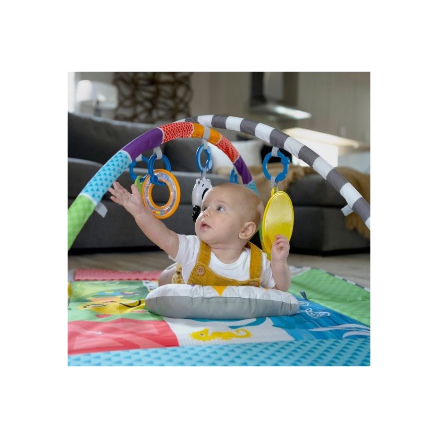Baby Einstein - Bērnu aktivitātes paklājiņš 5in1 PATCH'S COLOR PLAYSPACE 3xAAA