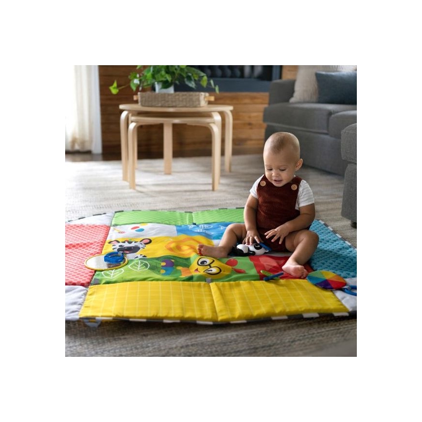 Baby Einstein - Bērnu aktivitātes paklājiņš 5in1 PATCH'S COLOR PLAYSPACE 3xAAA