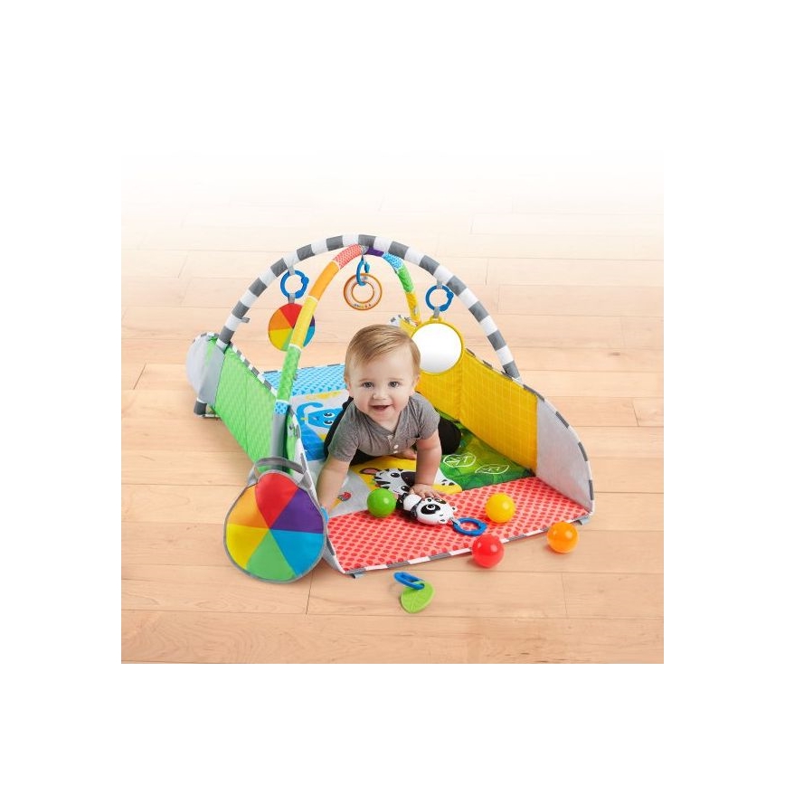 Baby Einstein - Bērnu aktivitātes paklājiņš 5in1 PATCH'S COLOR PLAYSPACE 3xAAA
