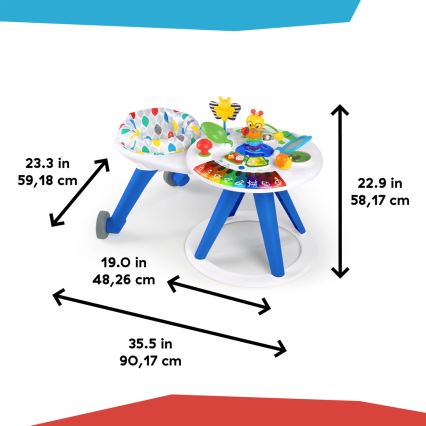 Baby Einstein - Bērnu attīstošais aktivitāšu centrs 4 vienā AROUND WE GROW 3xAA