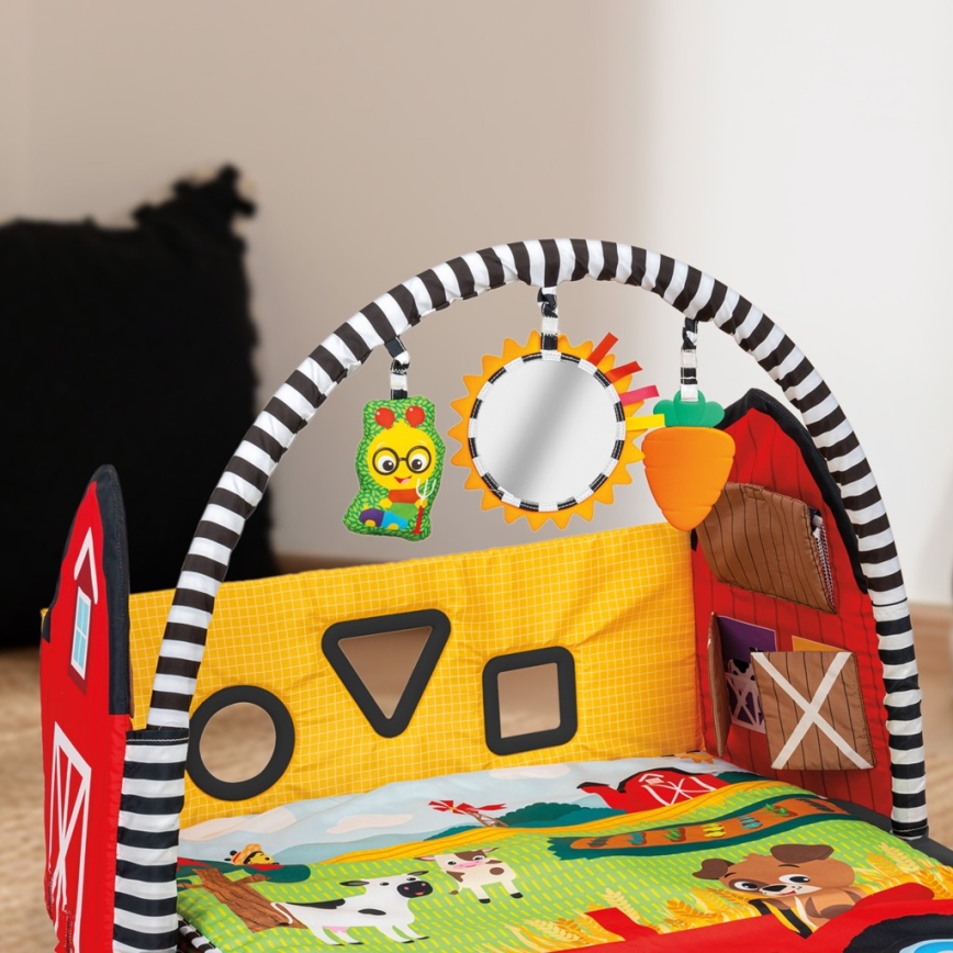 Baby Einstein - Bērnu spēļu paklājs BUSY BARNYARD 4xAA