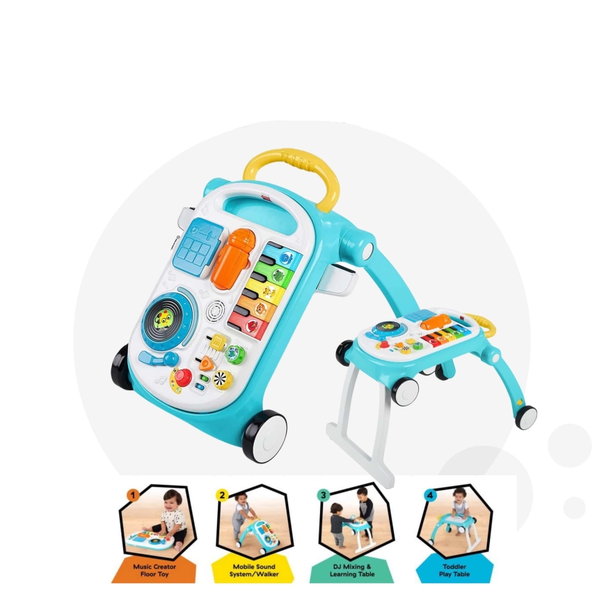 Baby Einstein - Bērnu staigulītis ar aktivitātēm 4in1 MUSICAL MIX ‘N ROLL 3xAA