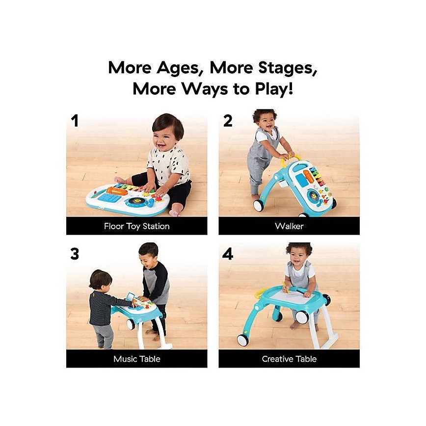 Baby Einstein - Bērnu staigulītis ar aktivitātēm 4in1 MUSICAL MIX ‘N ROLL 3xAA
