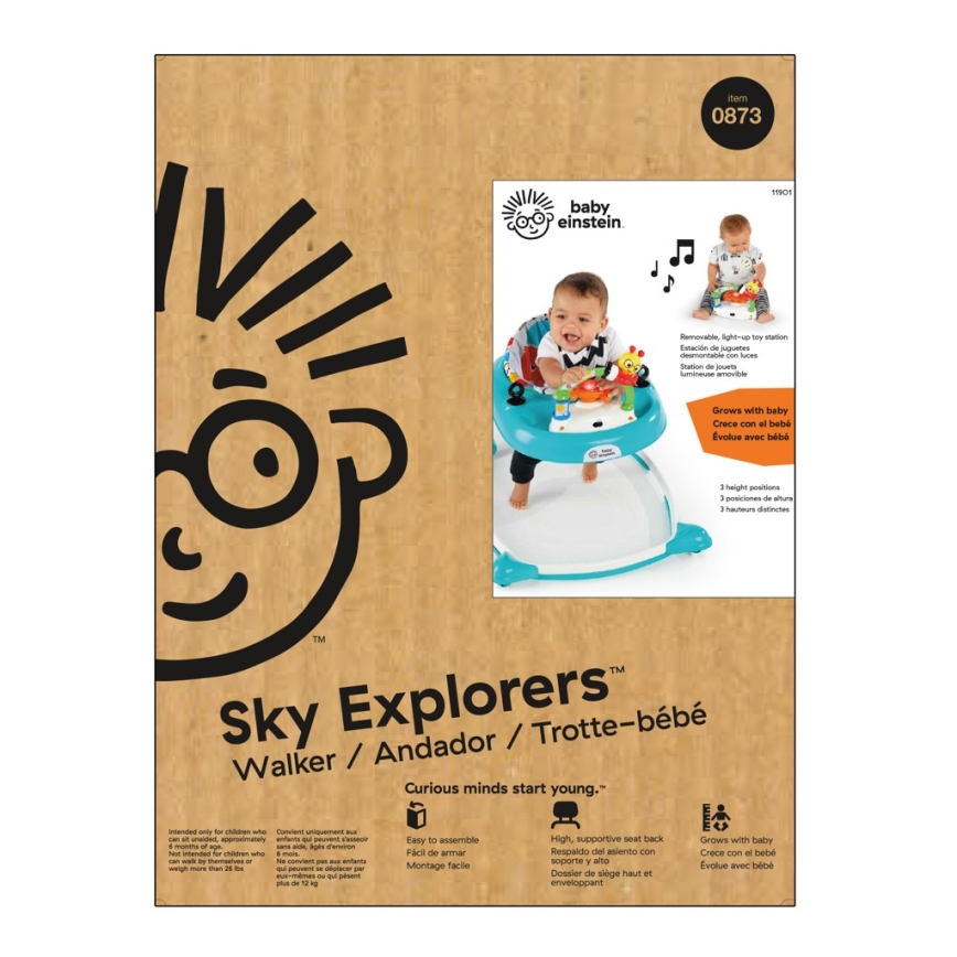 Baby Einstein - Bērnu staigulītis SKY EXPLORERS WALKER 3xAA