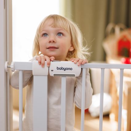 BabyOno - Drošības vārti 75-96 cm balti