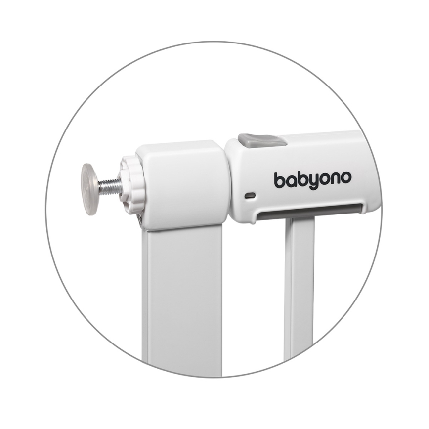 BabyOno - Drošības vārti 75-96 cm balti