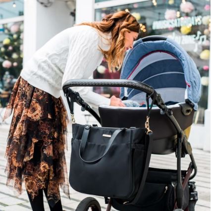 BabyOno - Pārtīšanas soma bērnu ratiņiem Coco melna