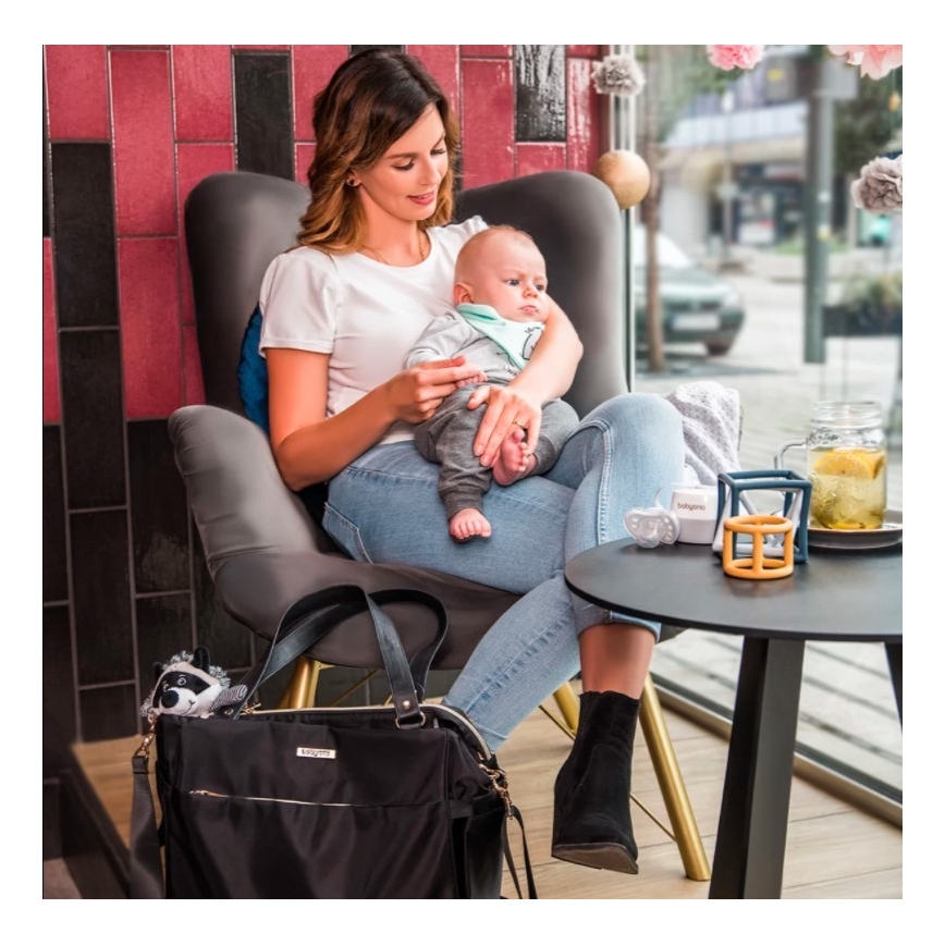 BabyOno - Pārtīšanas soma bērnu ratiņiem Coco melna