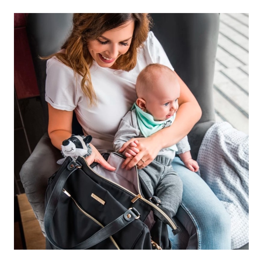 BabyOno - Pārtīšanas soma bērnu ratiņiem Coco melna