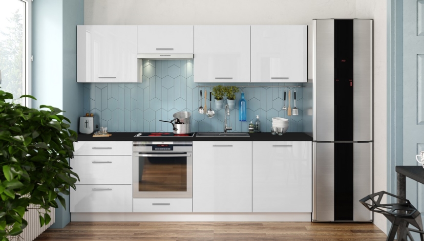 Baldvīņu komplekts CELESTE 240 cm, spīdīgi balts