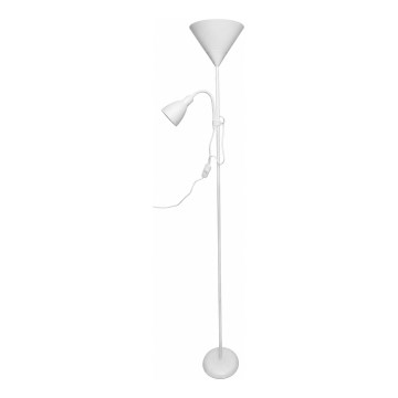 Balta grīdas lampa WENDY 1xE27/100W/230V + 1xE14/40W