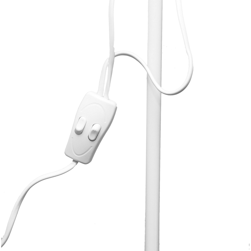Balta grīdas lampa WENDY 1xE27/100W/230V + 1xE14/40W