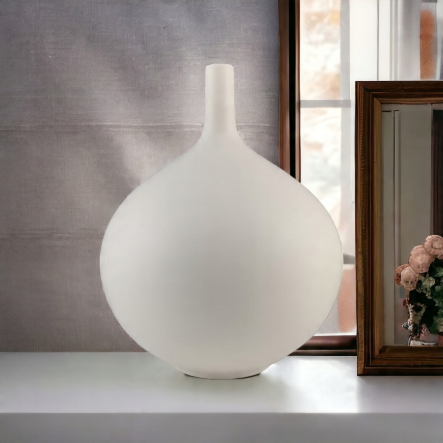 Balta keramikas vāze, 24 cm