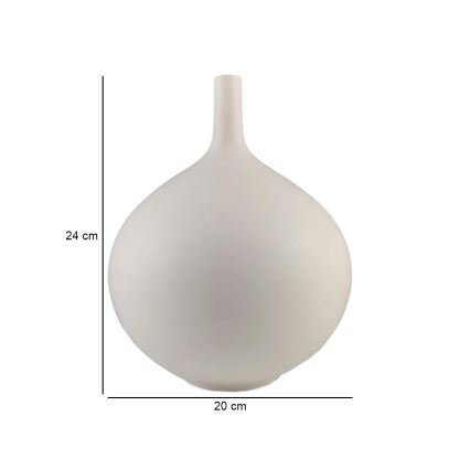 Balta keramikas vāze, 24 cm