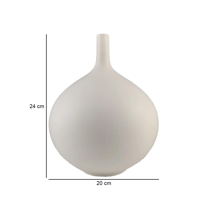 Balta keramikas vāze, 24 cm