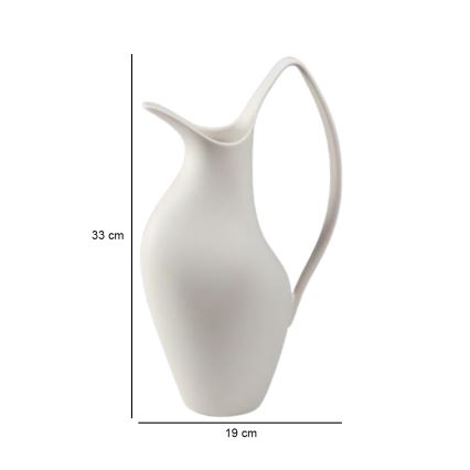 Balta keramikas vāze 33x17x19 cm