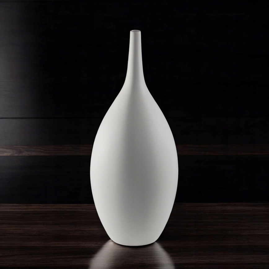 Balta keramikas vāze, 47 cm