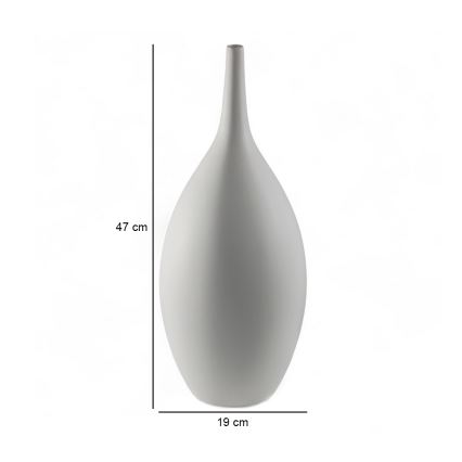 Balta keramikas vāze, 47 cm