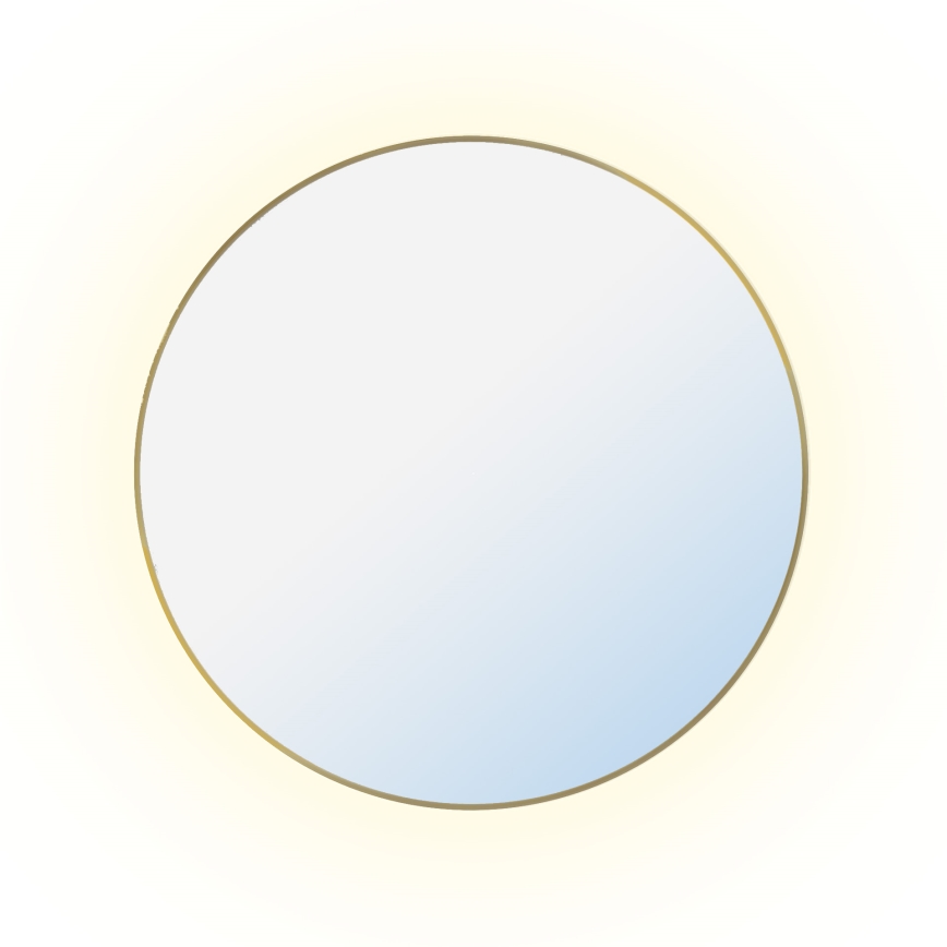 Baltica Design - LED vannas istabas sienas spogulis BRIGHT ar iebūvētu apgaismojumu, 15 W, 230 V, 4500 K, Ø 70 cm, IP65, zelta krāsā