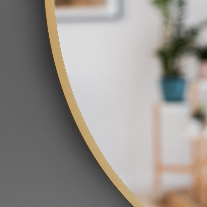 Baltica Design - LED vannas istabas sienas spogulis BRIGHT ar iebūvētu apgaismojumu, 15 W, 230 V, 4500 K, Ø 70 cm, IP65, zelta krāsā