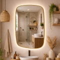 Baltica Design - LED vannas istabas sienas spogulis ar apgaismojumu STONE CALM LED/15W/230V 4500K 90x60 cm IP65 zelta