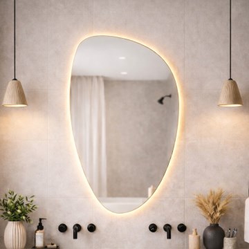Baltica Design - LED vannas istabas sienas spogulis ar apgaismojumu STONE FLUID LED/15W/230V 2700K 92x55 cm IP65