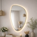 Baltica Design - LED Vannas istabas sienas spogulis ar apgaismojumu STONE FLUID LED/15W/230V 2700K 92x55 cm IP65 zelta