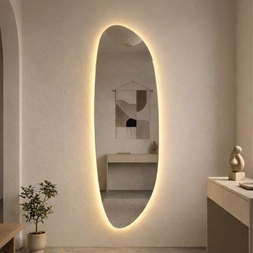 Baltica Design - LED vannas istabas sienas spogulis ar integrētu apgaismojumu STONE FLUID LED/15W/230V 2700K 155x50 cm IP65
