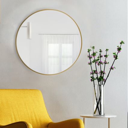 Baltica Design - Sienas spogulis TINY BORDER Ø 60 cm, zelta krāsā