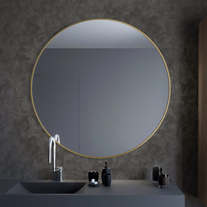 Baltica Design - Sienas spogulis TINY BORDER Ø 60 cm, zelta krāsā