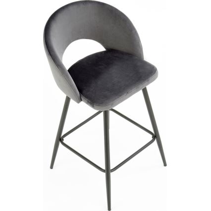Bāra krēsls 89x49 cm pelēka/melna