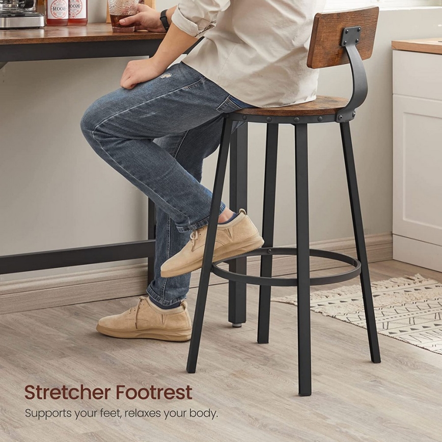 Bāra krēsls AVEN brūns/melns