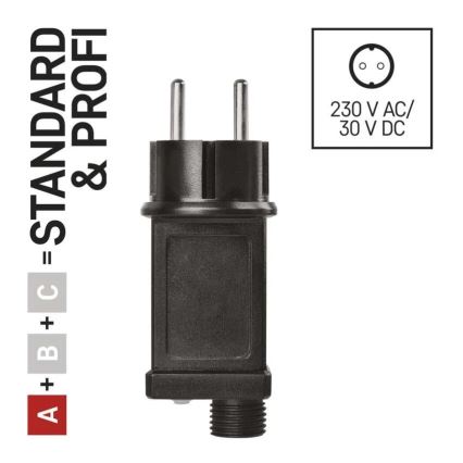 Barošanas bloks Ziemassvētku savienojamajam apgaismojumam 12W/230V IP44