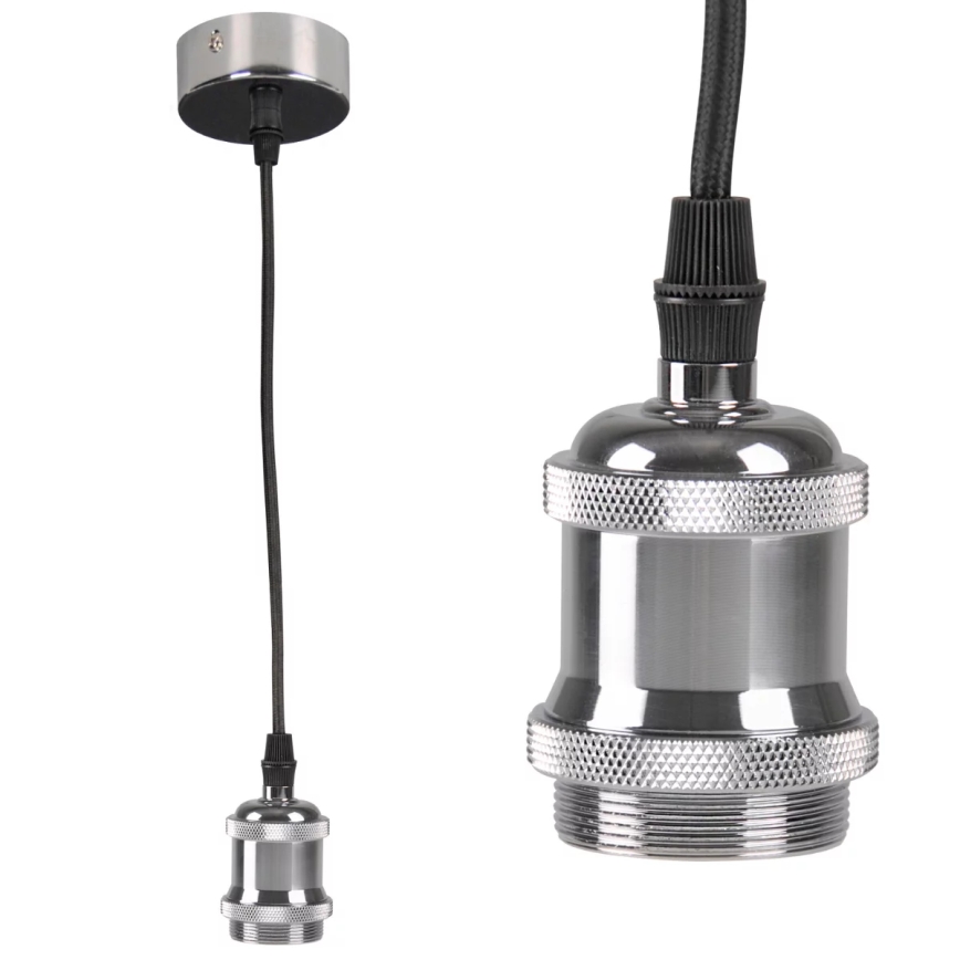 Barošanas vads 1xE27/20W/230V spīdīgi hromēts