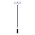 Barošanas vads 1xE27/60W/230V violeta/spīdīgi hromēts