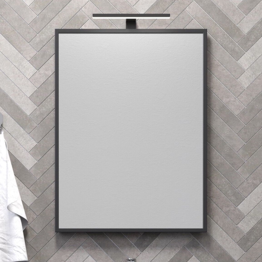 BATH DELUXE 01-060-05-02-00 - Vannas istabas spogulis BORGSTED 60x80 cm melna