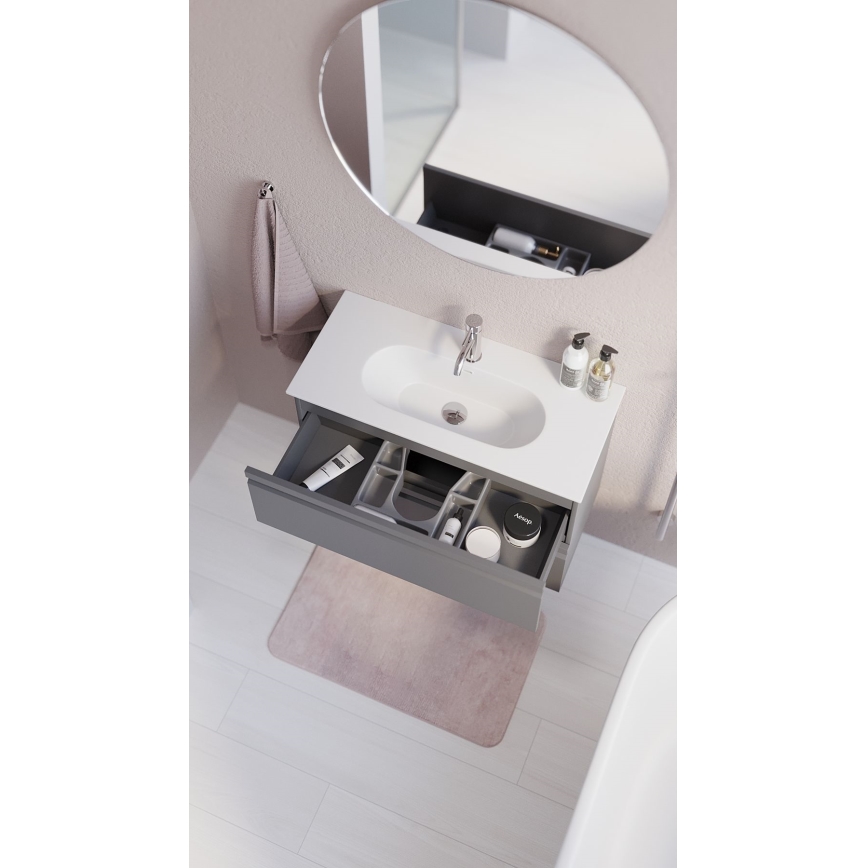 BATH DELUXE 01-080-00-58-00 - Vannas istabas spogulis NORDBORG d. 80 cm