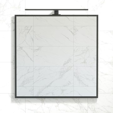 BATH DELUXE 01-080-05-02-00 - Vannas istabas spogulis BORGSTED 80x80 cm melna