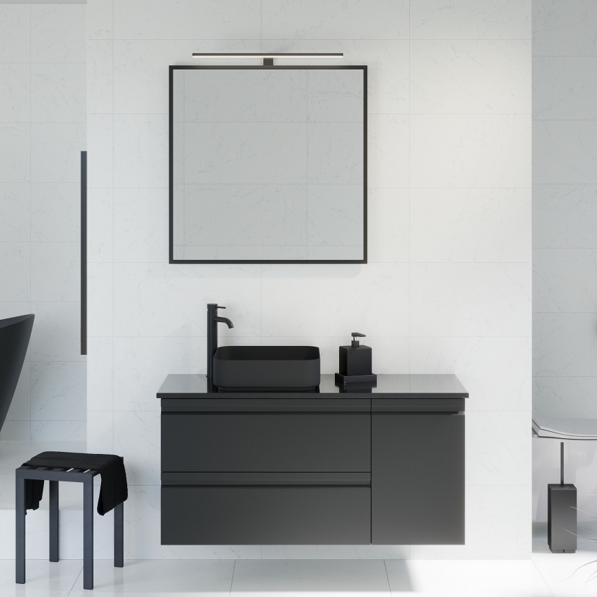 BATH DELUXE 01-080-05-02-00 - Vannas istabas spogulis BORGSTED 80x80 cm melna