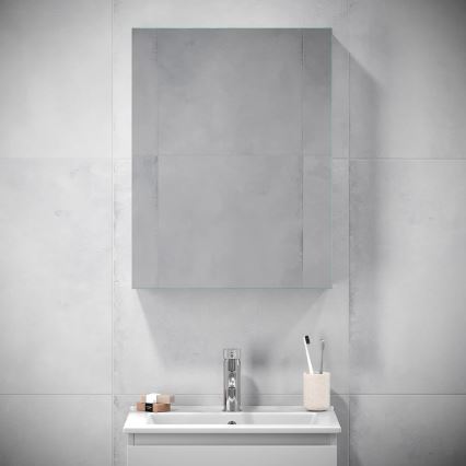 BATH DELUXE 02-050-63-01-01 - Spogulis vannas istabas skapītis KENWOOD 65x50 cm matēts balts