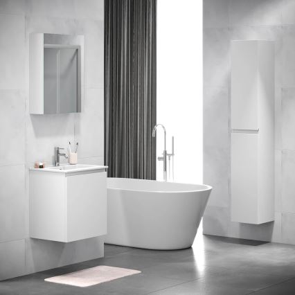 BATH DELUXE 02-050-63-01-01 - Spogulis vannas istabas skapītis KENWOOD 65x50 cm matēts balts