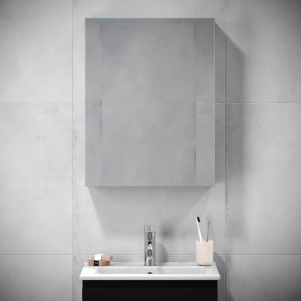BATH DELUXE 02-050-63-02-01 - Spogulis vannas istabas skapītis KENWOOD 65x50 cm matēts melna
