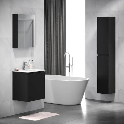 BATH DELUXE 02-050-63-02-01 - Spogulis vannas istabas skapītis KENWOOD 65x50 cm matēts melna