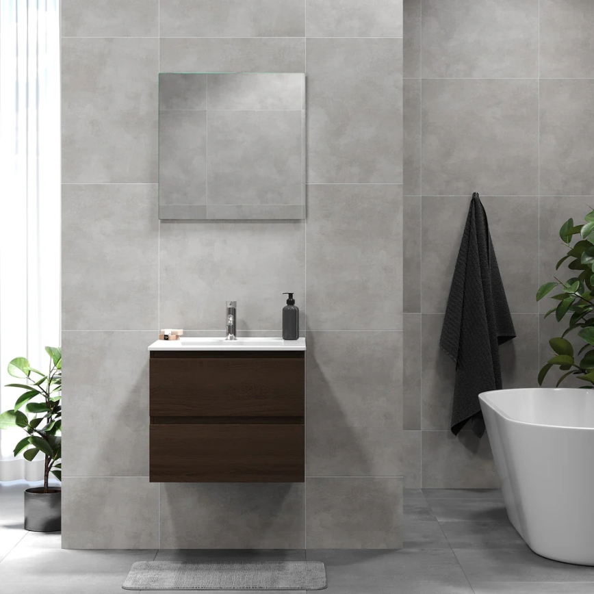 BATH DELUXE 03-060-64-84-01 - Vannas istabas skapītis ar izlietni KENWOOD 61 cm rieksts